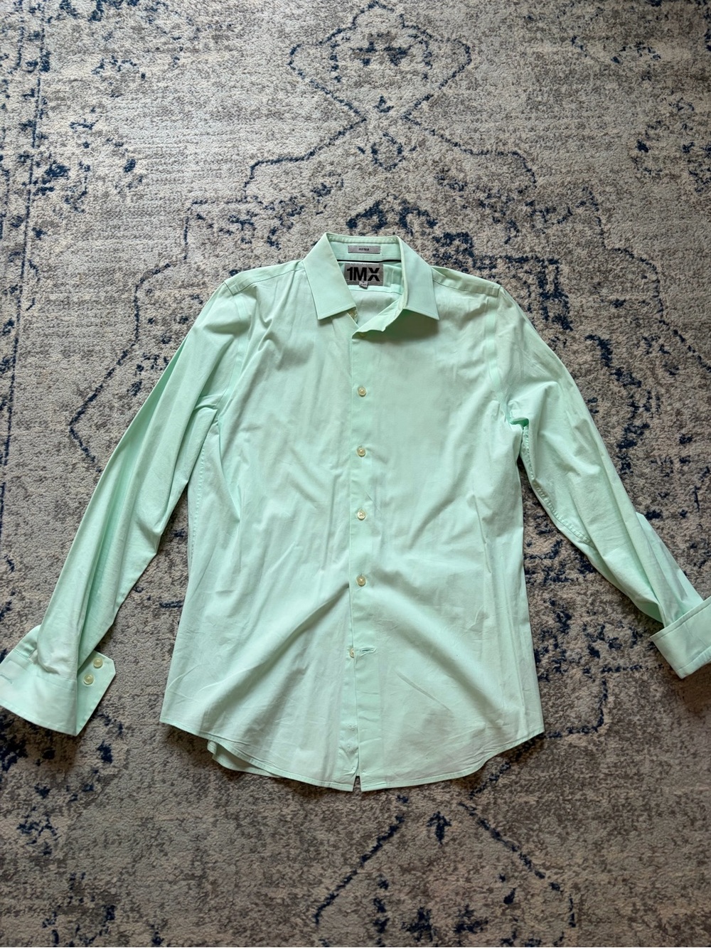 Express Mint Green Men's Dress Shirt